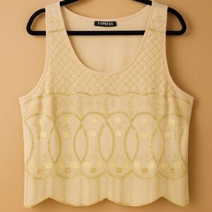 ✨ Express Embellished Sheer Tank Top | XL